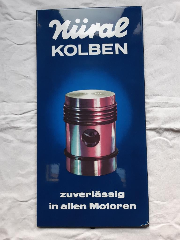 orgineel emaille bord zuiger ,jaren 40/50 industrieel, Antiek en Kunst, Antiek | Emaille, Ophalen of Verzenden