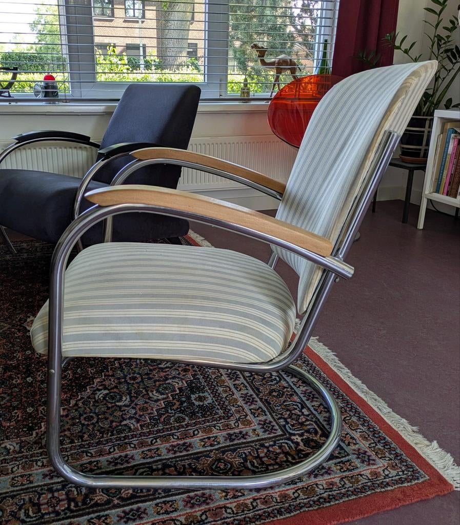Paul Schuitema D3 Gispen fauteuil, Huis en Inrichting, Fauteuils, Ophalen of Verzenden, Gebruikt, Minder dan 75 cm, 50 tot 75 cm