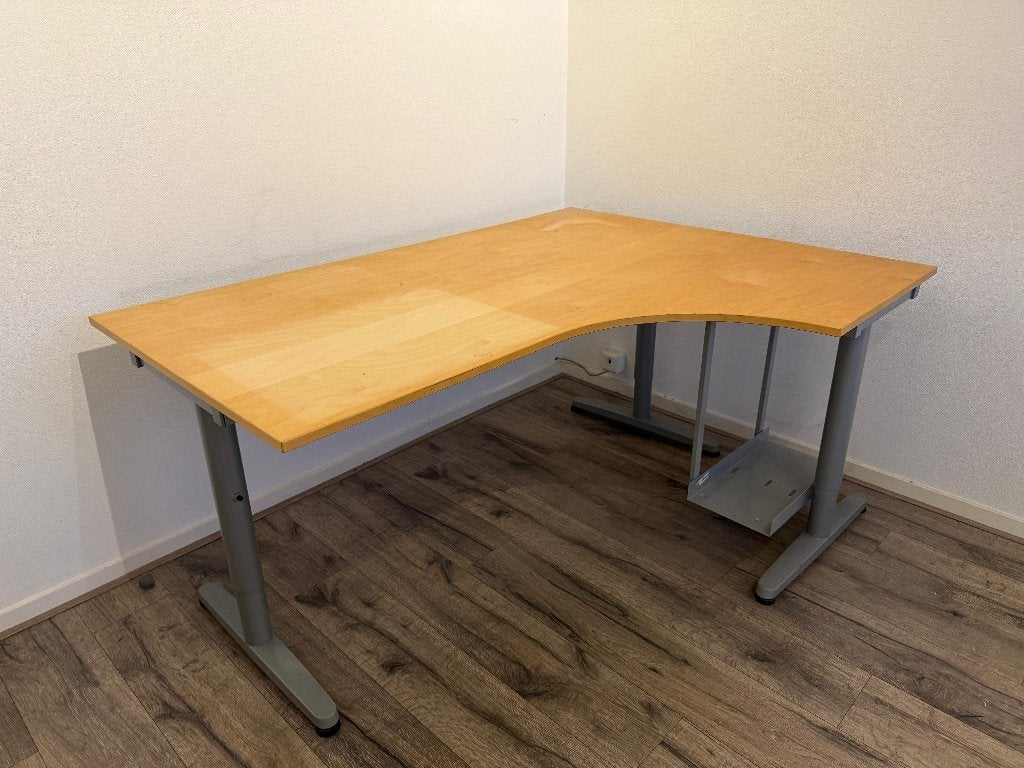 Ikea bureau (hoekbureau), Ophalen, 160 cm, Gebruikt, In hoogte verstelbaar