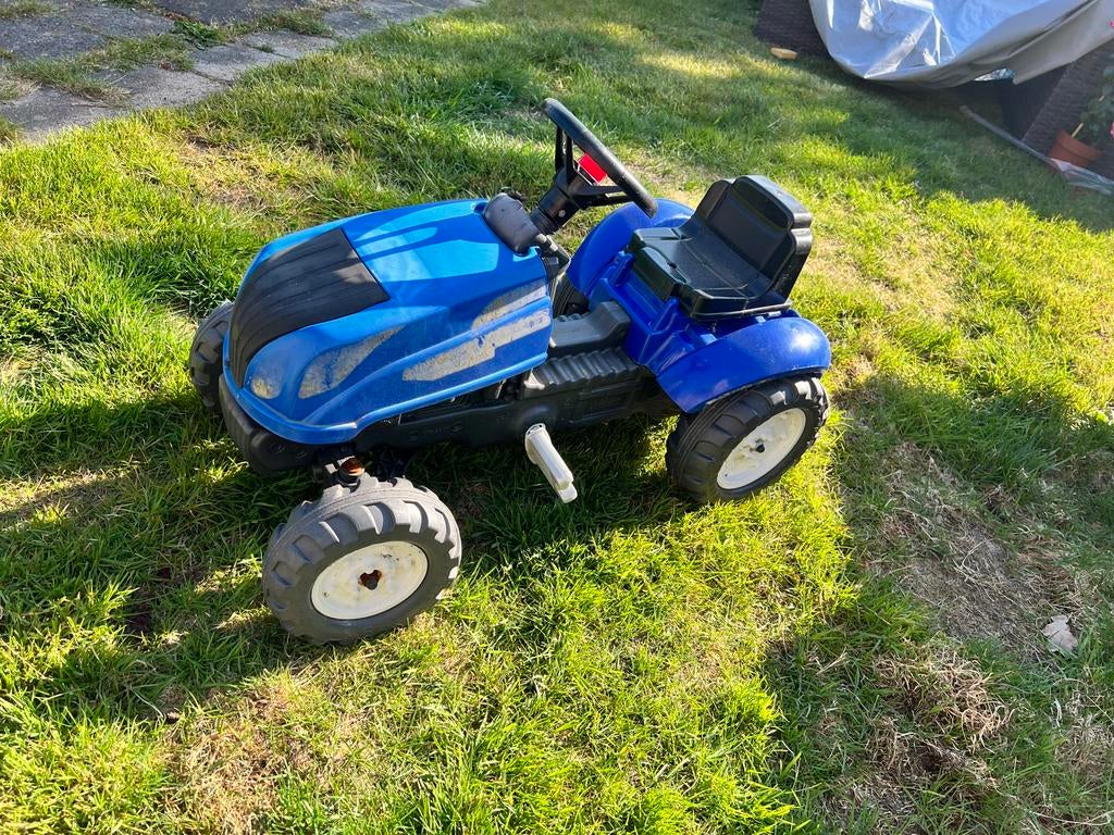 Blauwe traptractor voor kinderen, Kinderen en Baby's, Ophalen of Verzenden, Gebruikt, Trapvoertuig