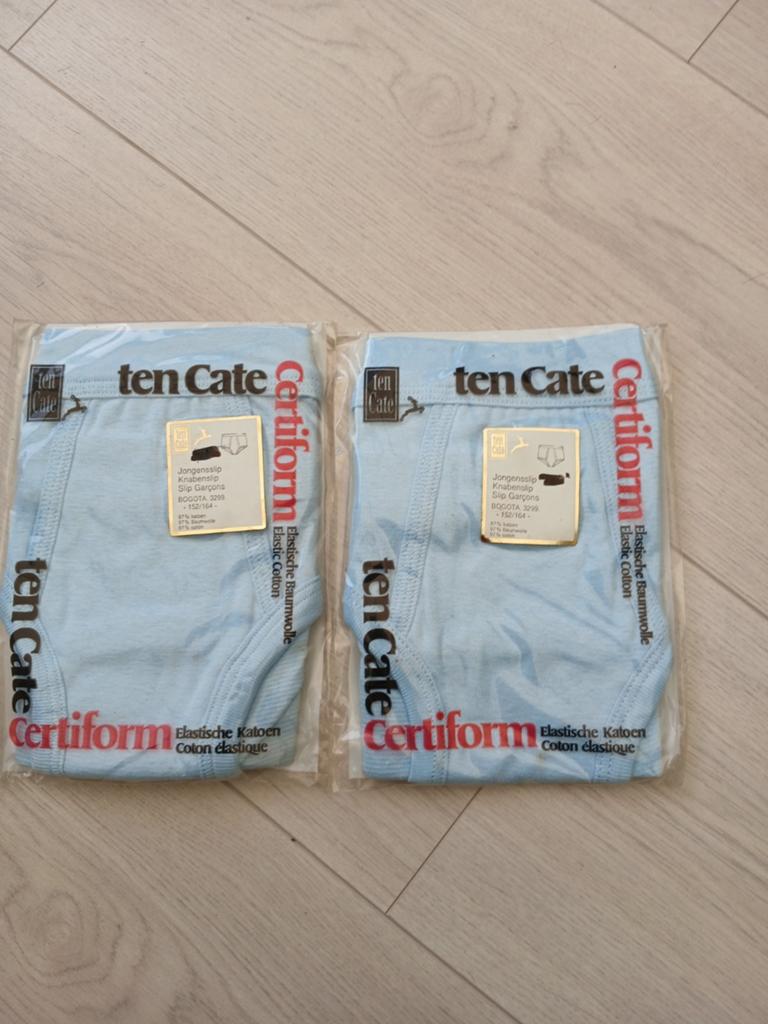 2 nieuwe Ten Cate lichtblauwe jongensslips maat 152/164, Ophalen of Verzenden