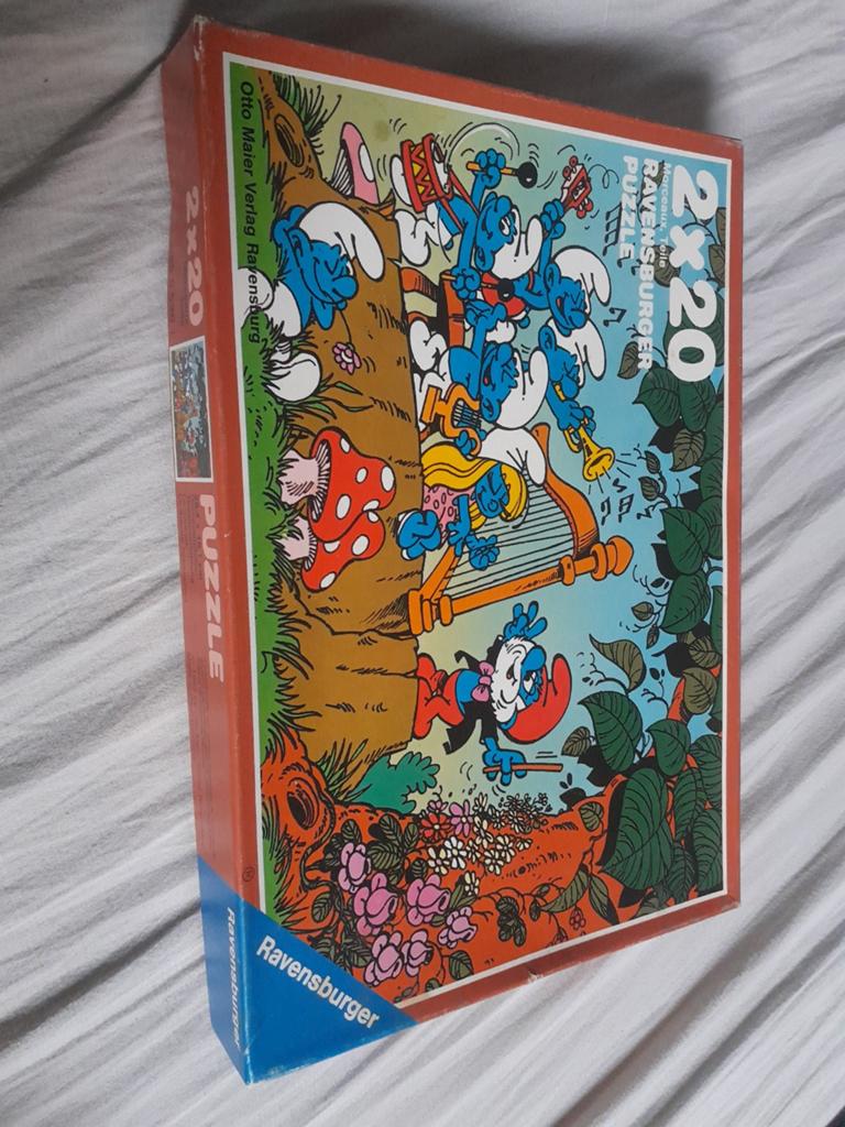 Smurfen puzzel, Ophalen of Verzenden, Meer dan 50 stukjes, Gebruikt