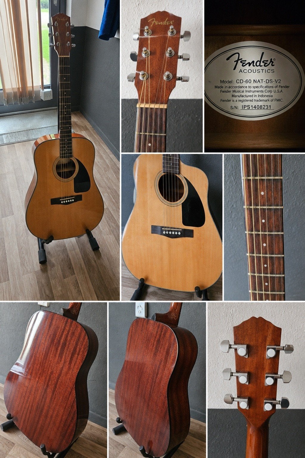 Fender CD-60 NAT-DS-V2 – zo goed als nieuw, Ophalen of Verzenden, Zo goed als nieuw