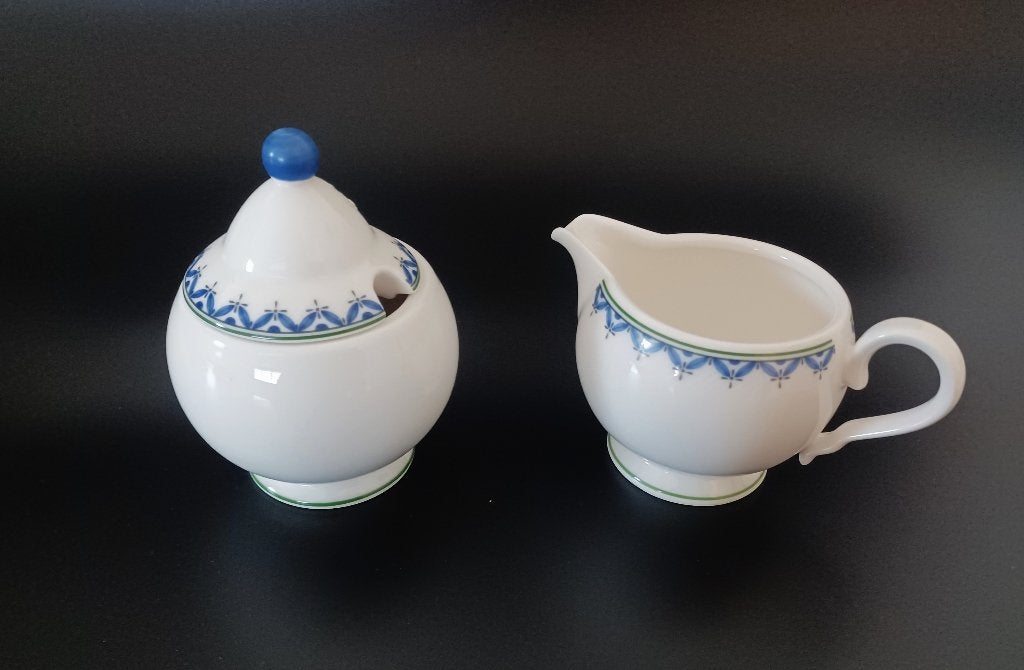 suikerpot en melkkannetje Villeroy en Boch Casa Look, Klassiek, Ophalen of Verzenden, Zo goed als nieuw, Porselein