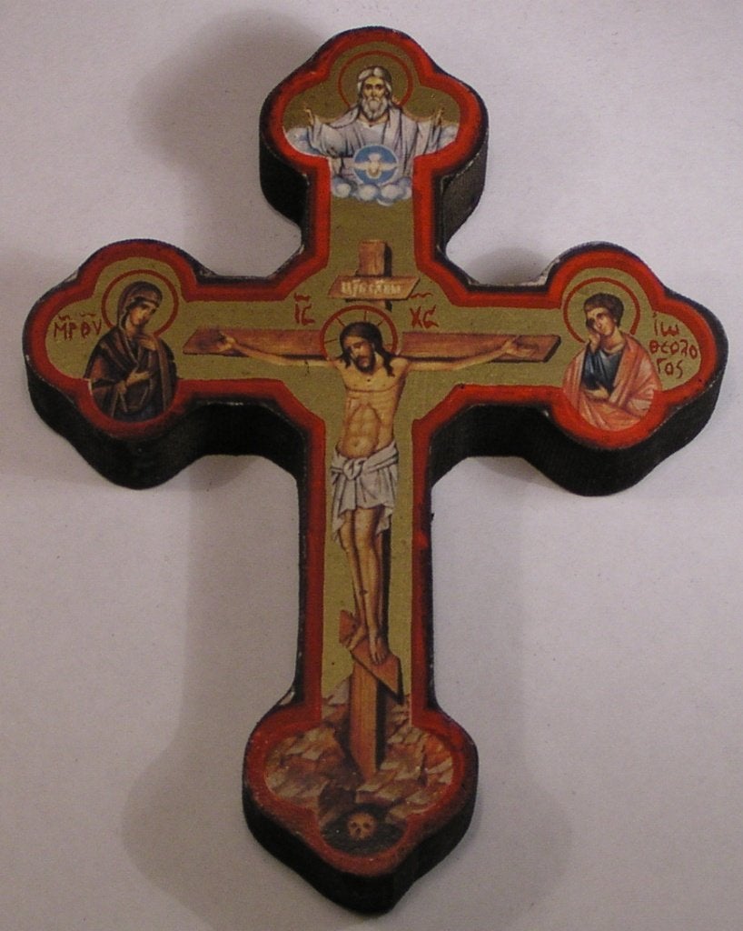 Grieks Orthodoxe Eenvoudig Houten Kruis (nieuw), Verzenden, Nieuw, Kaart of Prent