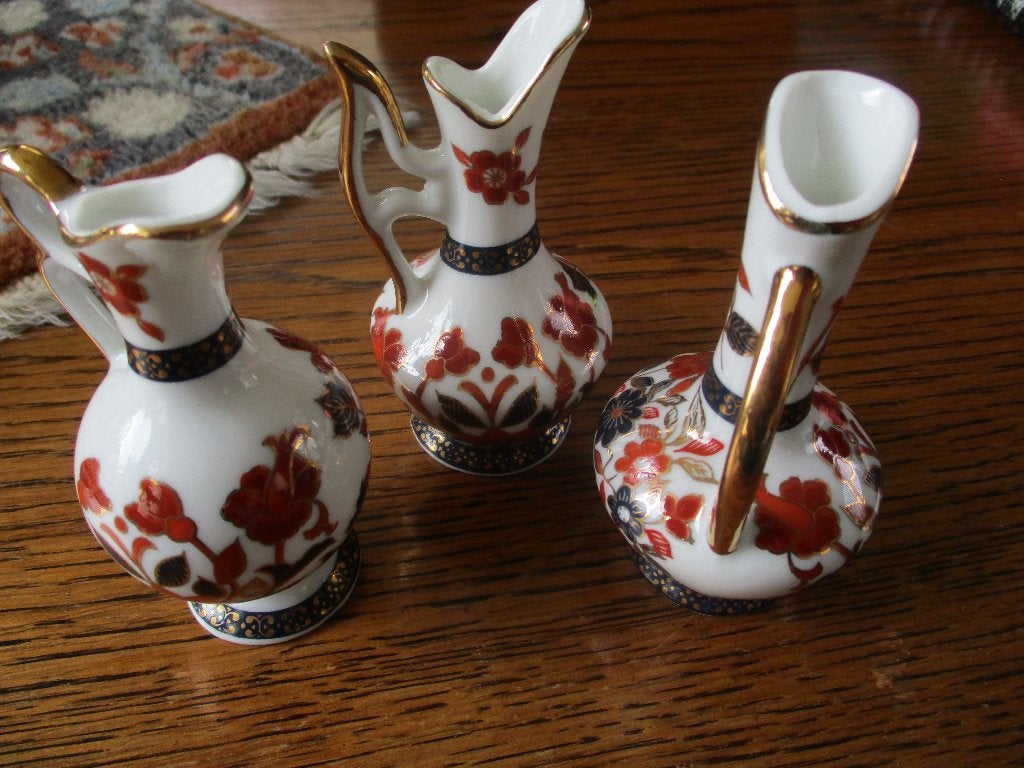 3 imari vazen antiek porselein puntgaaf zeldzaam, Ophalen of Verzenden