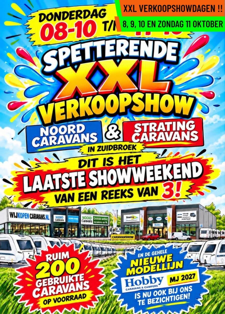 Adria ACTION - XXL VERKOOPSHOW 8,9,10 & 11 OKT. 10-17 UUR, Tot en met 2, Bedrijf, 750 - 1000 kg, Adria