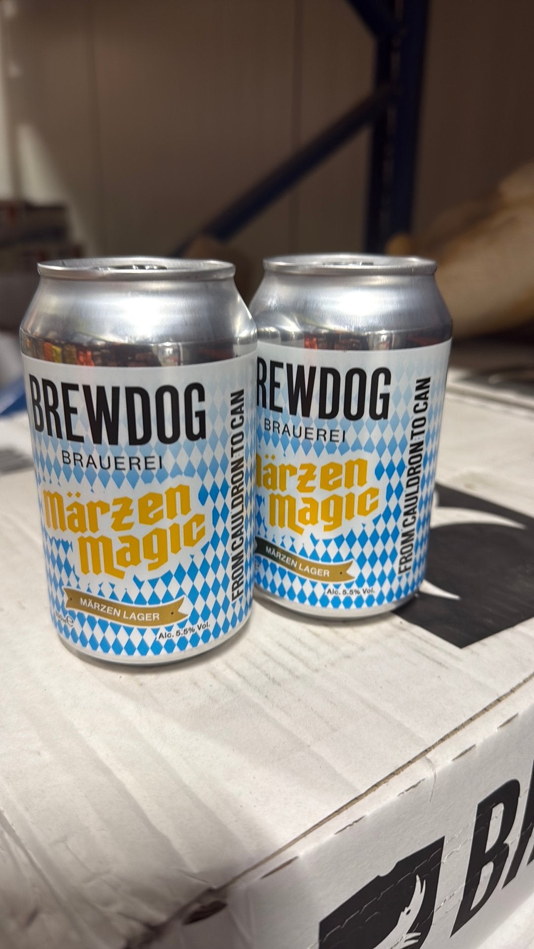 Brewdog marzen magic doos 4 blikken 3,50 euro per doos