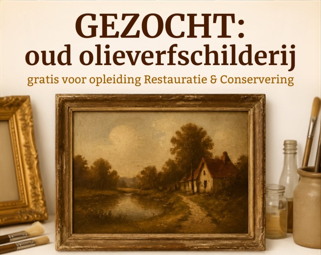 GEZOCHT: oud olieverfschilderij – gratis, Ophalen, Olieverf
