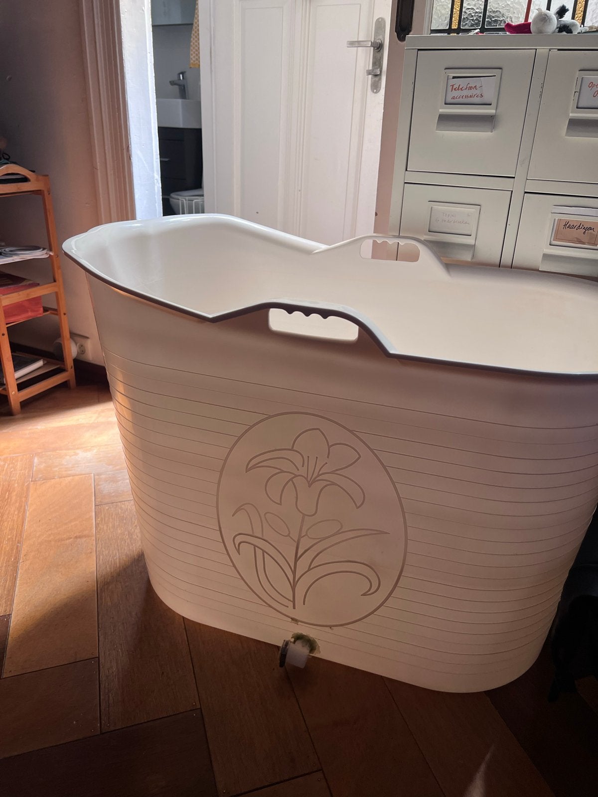 Plastic zitbad - bath bucket - bad voor volwassenen 200L, Ophalen, Overige typen, 50 tot 100 cm, Zo goed als nieuw