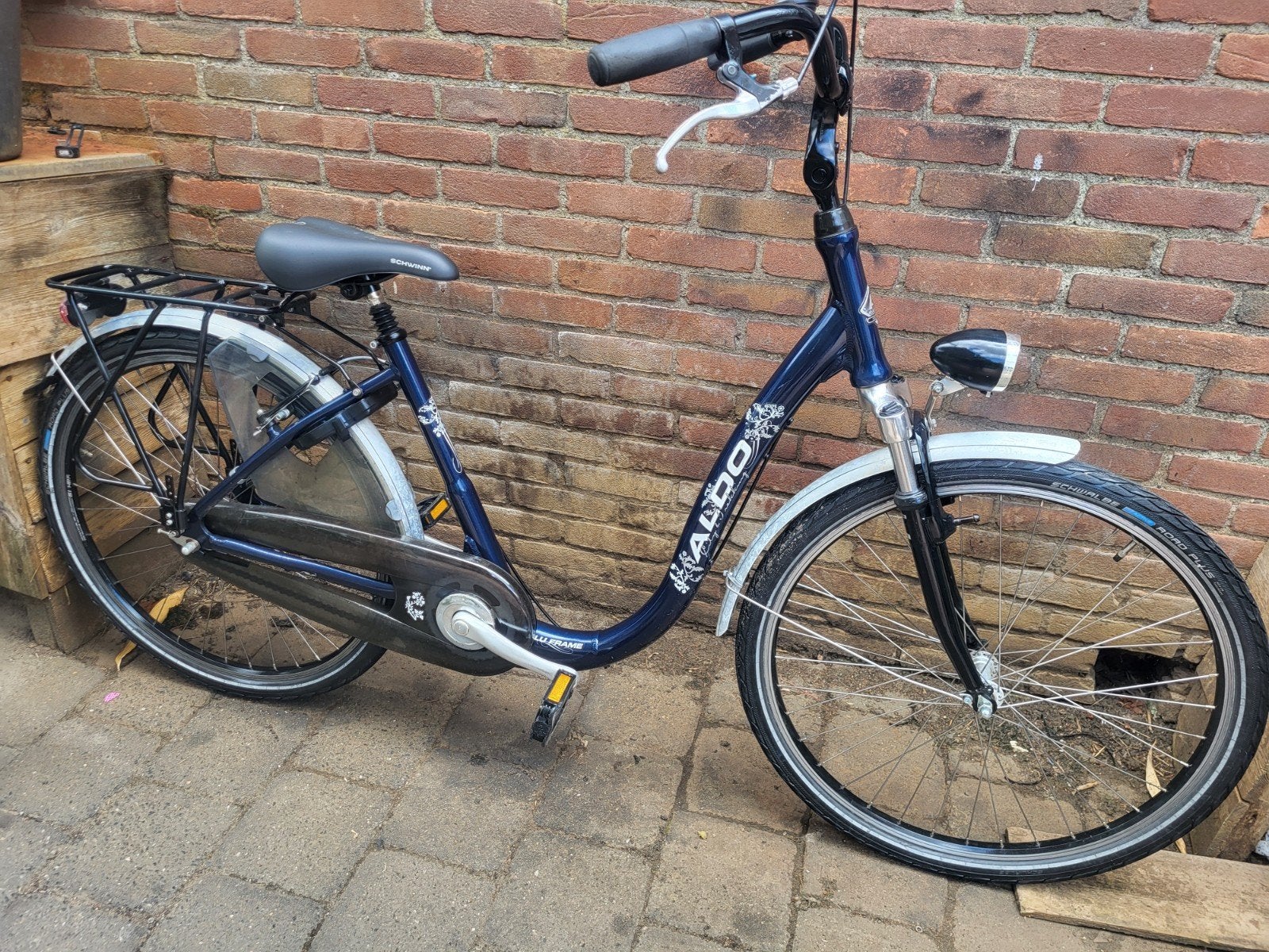 Aldo lage dames/ seniorenfiets alu 43cm terugtraprem etc, Terugtraprem, Minder dan 47 cm, Ophalen, Overige merken