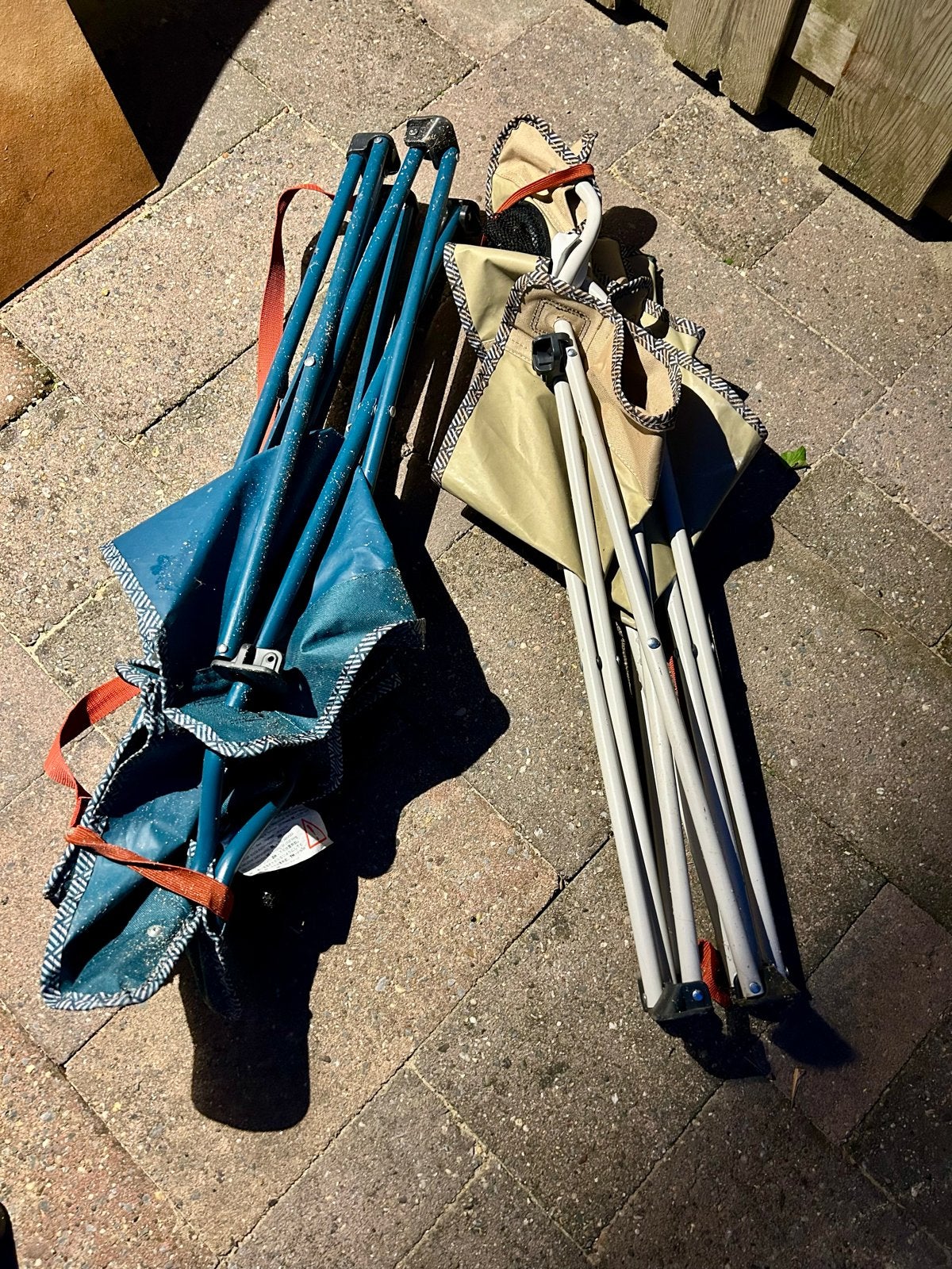 Twee Quechua campingstoelen - Gebruikt, Caravans en Kamperen, Ophalen, Gebruikt, Campingstoel