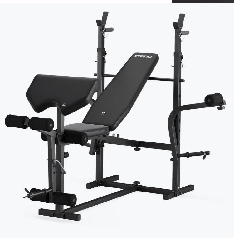 Fitnessbank met halterset, Ophalen, Gebruikt, Fitnessbank