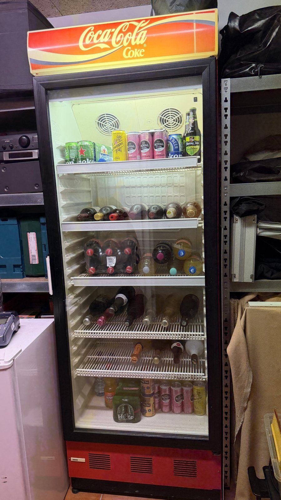 Coca-Cola Koelkast - Glazen Deur - Perfect voor Drankjes, Ophalen, 200 liter of meer, 60 cm of meer, 160 cm of meer