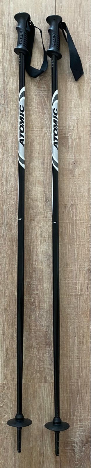 Atomic skistokken zwart/wit 120 cm, Ophalen, Gebruikt, Stokken, 100 tot 140 cm