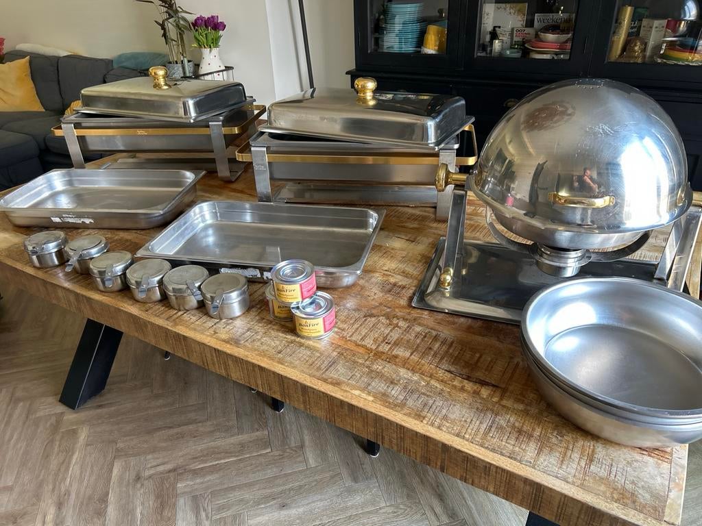 Spring Chafing Dishes en Keukengerei uit Zwitserland, Overige typen, Zilver, Ophalen of Verzenden, Zo goed als nieuw