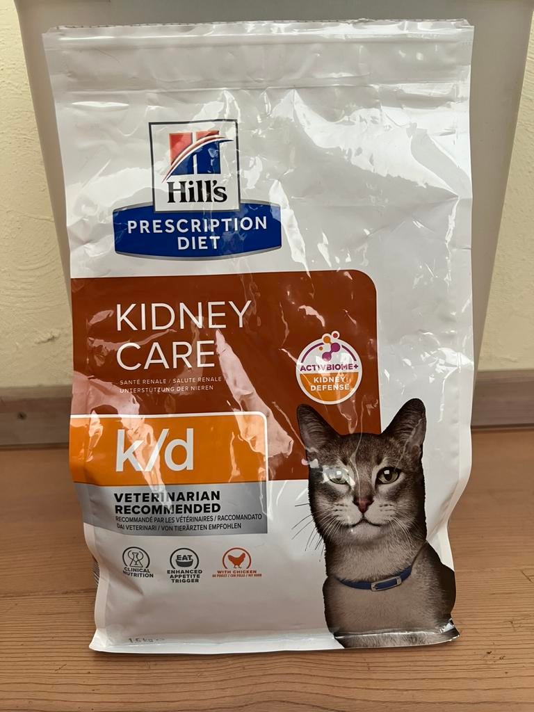 Hills prescription diet kidney care k/d 1,5 kg geopend, Ophalen of Verzenden, Kat