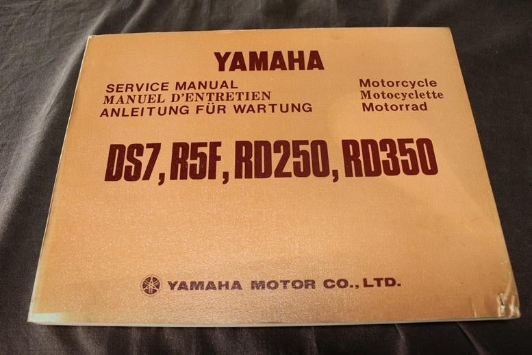 Yamaha DS7 R5F RD250 RD350 1973 motorcycle service manual, Motoren, Handleidingen en Instructieboekjes, Ophalen of Verzenden, Yamaha