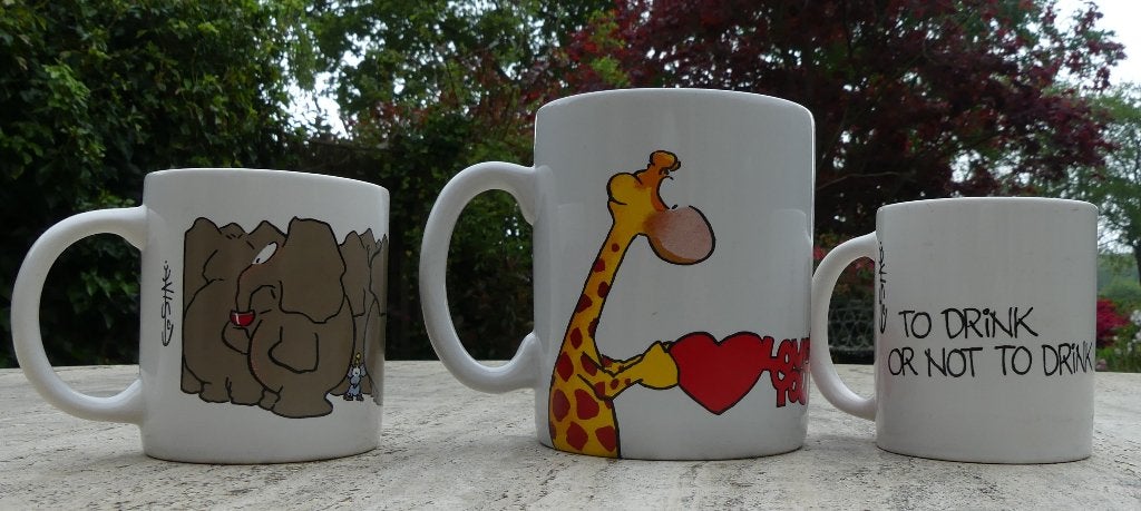 Leendert Jan Vis LOVE YOU Giraffen To Drink Or Not to Drink, Overige merken, Nieuw, Modern, Porselein