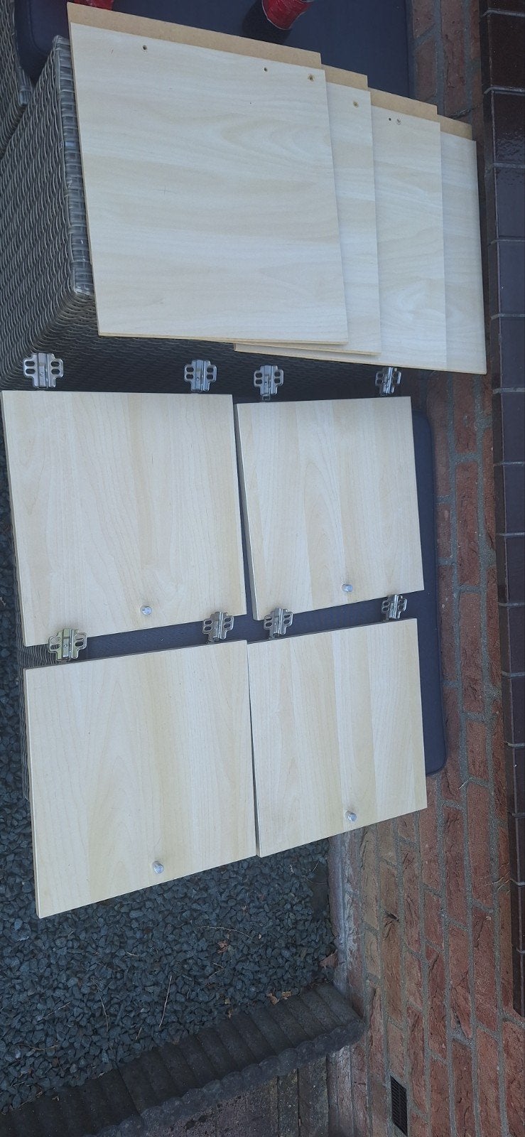 4 licht bruine deurtjes voor kallax expedit kast ikea, Ophalen, Minder dan 80 cm, Binnendeur, Minder dan 200 cm