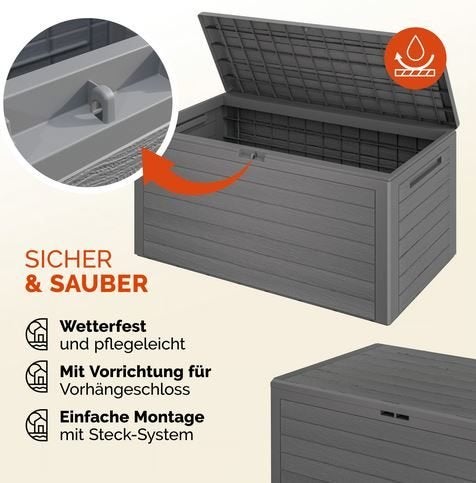 Opbergbox opbergkist tuinkussens kunststof 280L GRTS BEZORGD, Tuin en Terras, Verzenden, Nieuw, Nvt, Nvt