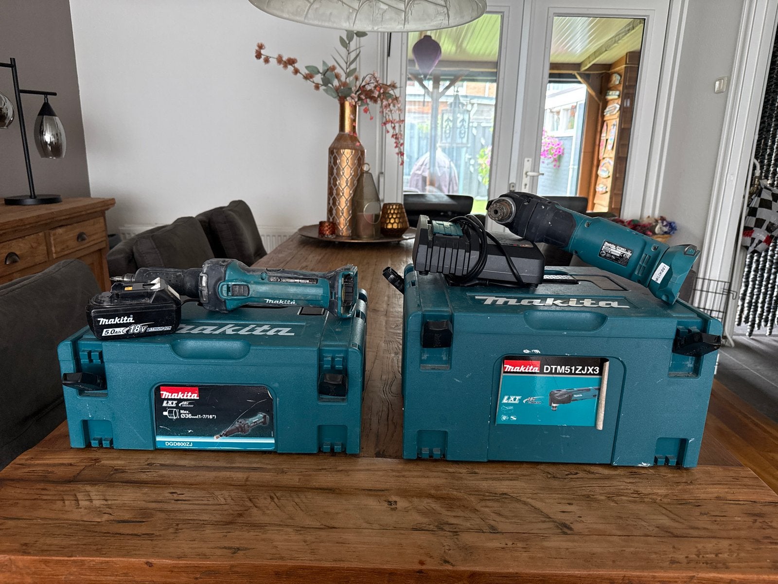 Makita DTM51ZJX3 Multitool en Makita rechte slijper dgd800, Ophalen, Gebruikt, Multitool, Makita