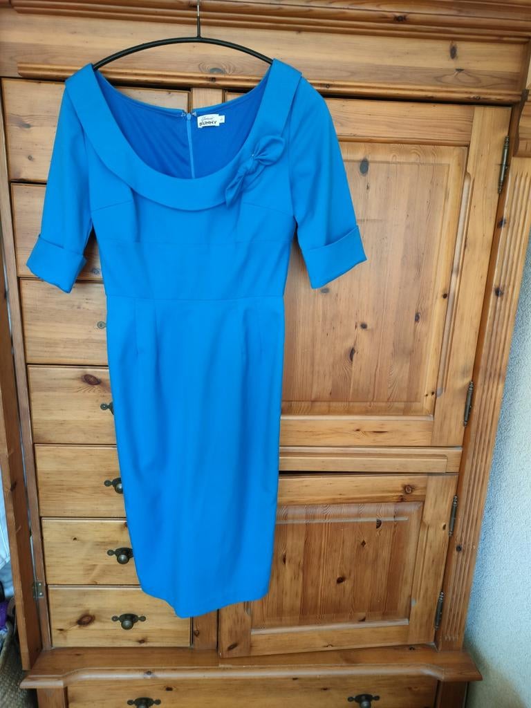 Glamour Bunny blauwe Pencil jurk L, Blauw, Maat 42/44 (L), Nieuw, Ophalen of Verzenden