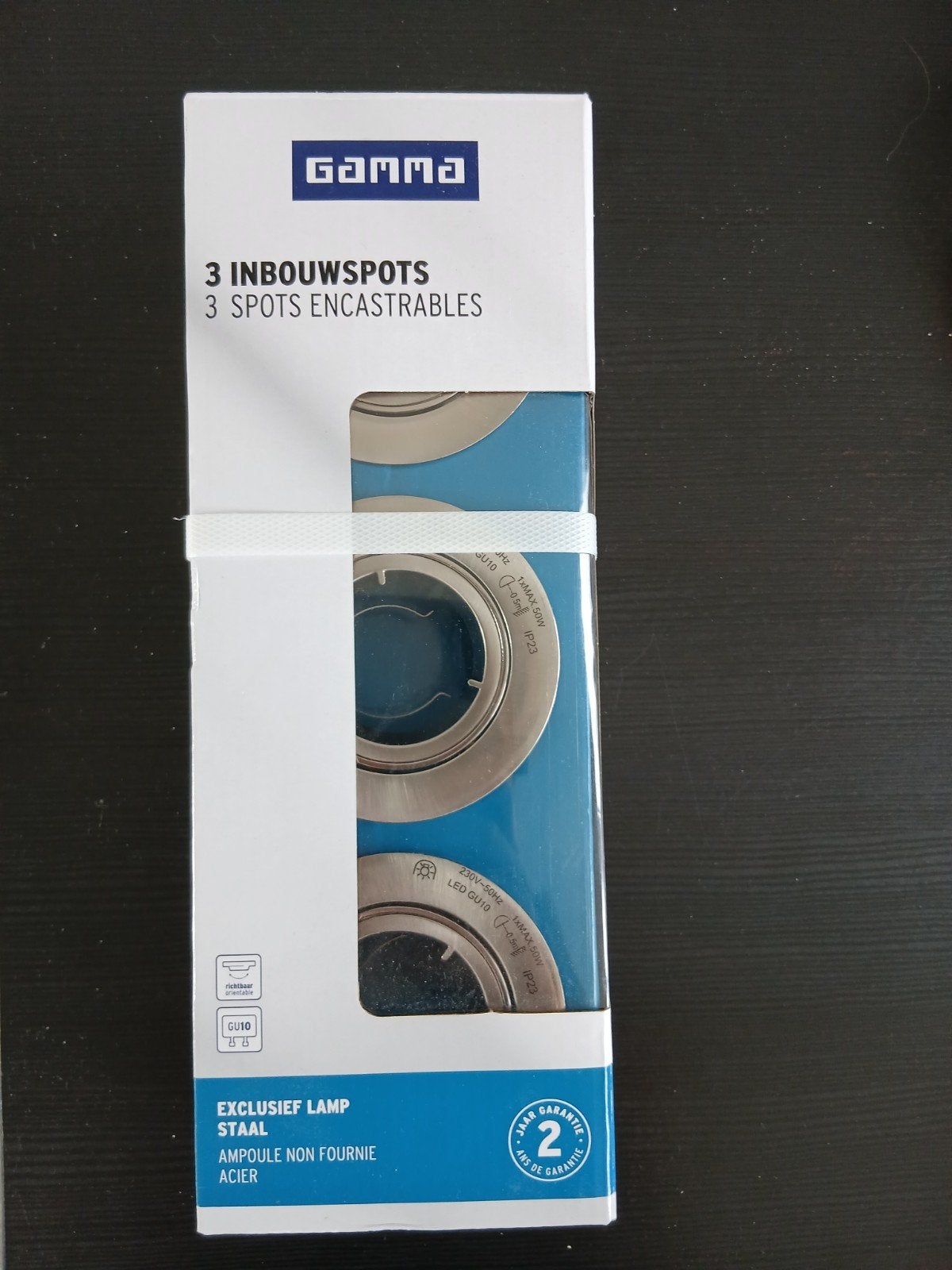 GAMMA 3 Inbouwspots - Richtbaar, GU10, Staal, Verstelbaar, GU10, Nieuw, Ophalen of Verzenden