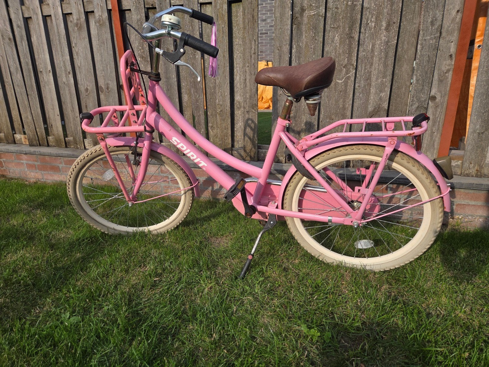 Meisjesfiets Spirit 22 inch - Roze, Fietsen en Brommers, Ophalen, Terugtraprem, 22 inch, Gebruikt