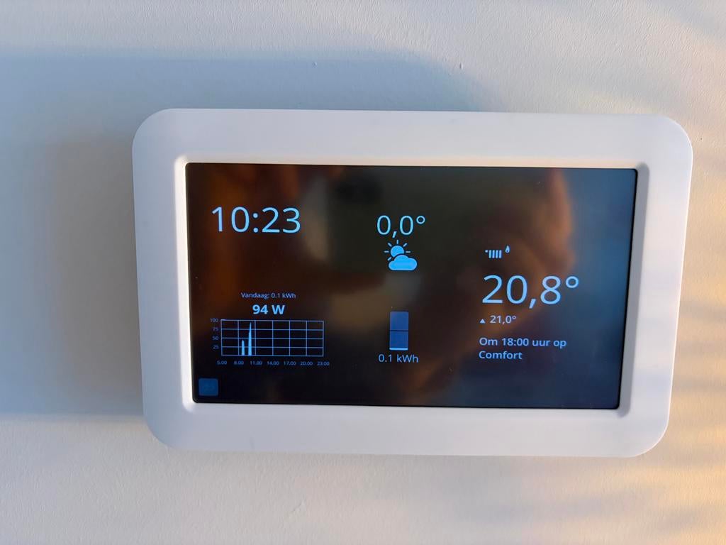 Toon thermostaat geroot met P1-meter, Doe-het-zelf en Verbouw, Thermostaten, Ophalen of Verzenden, Slimme thermostaat, Gebruikt
