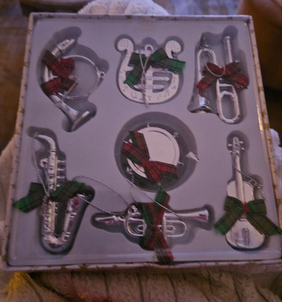 Kerstornamenten muziekinstrumenten, Diversen, Kerst, Ophalen, Nieuw
