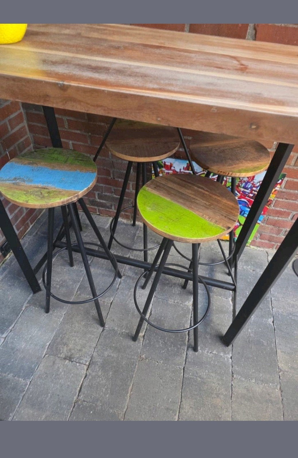 Bar tafel met krukken, Ophalen, 60 tot 90 cm