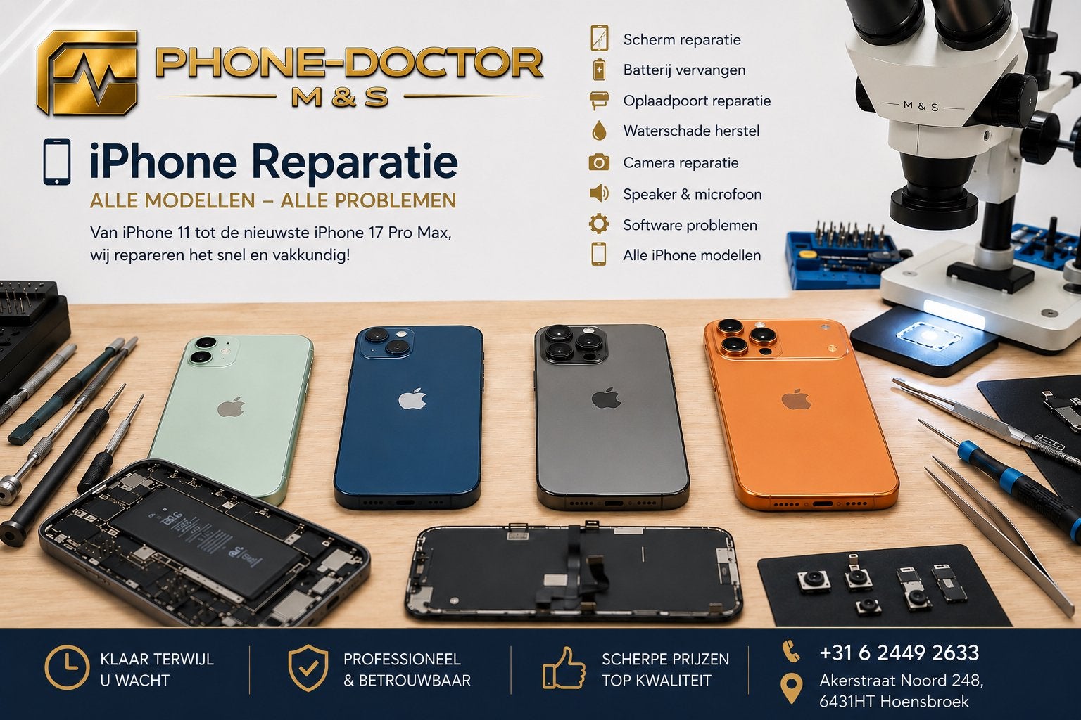 iPhone Reparatie, Overige typen, Ophalen of Verzenden, Zo goed als nieuw, 6431ht