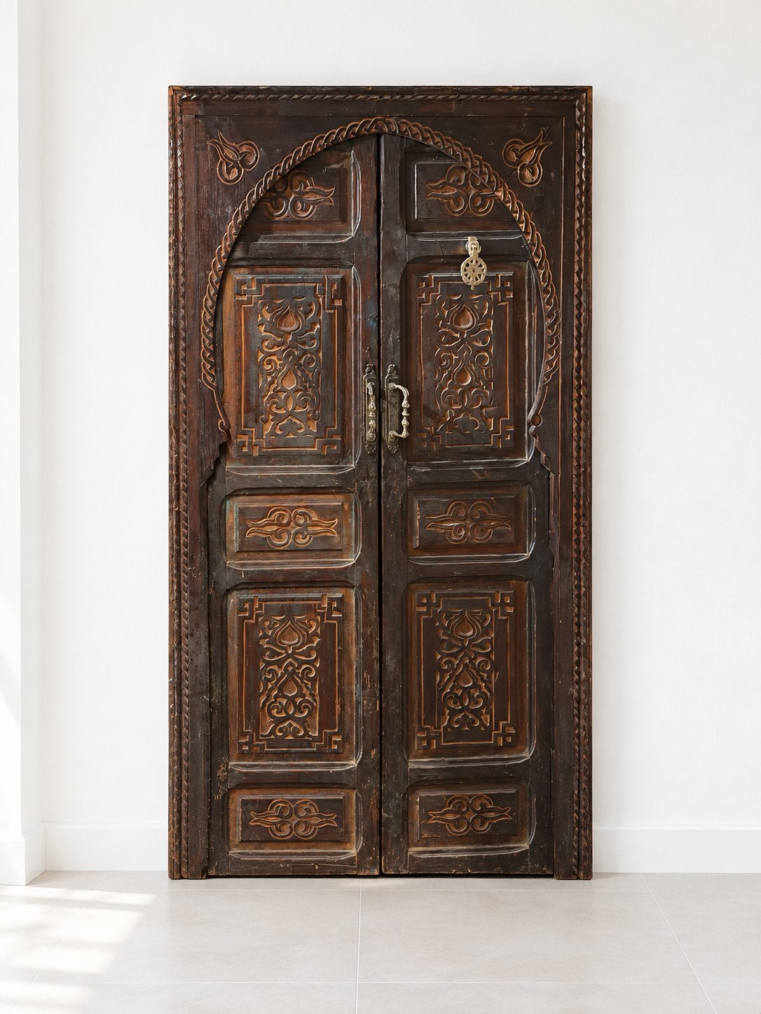 (Antieke) Klapdeur 205x105 cm - Bewerkt Cederhout, Ophalen