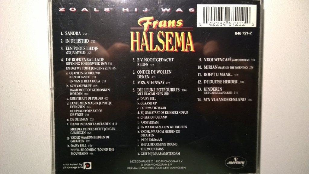 Frans Halsema - Zoals Hij Was, Ophalen of Verzenden, Zo goed als nieuw, Pop, Album