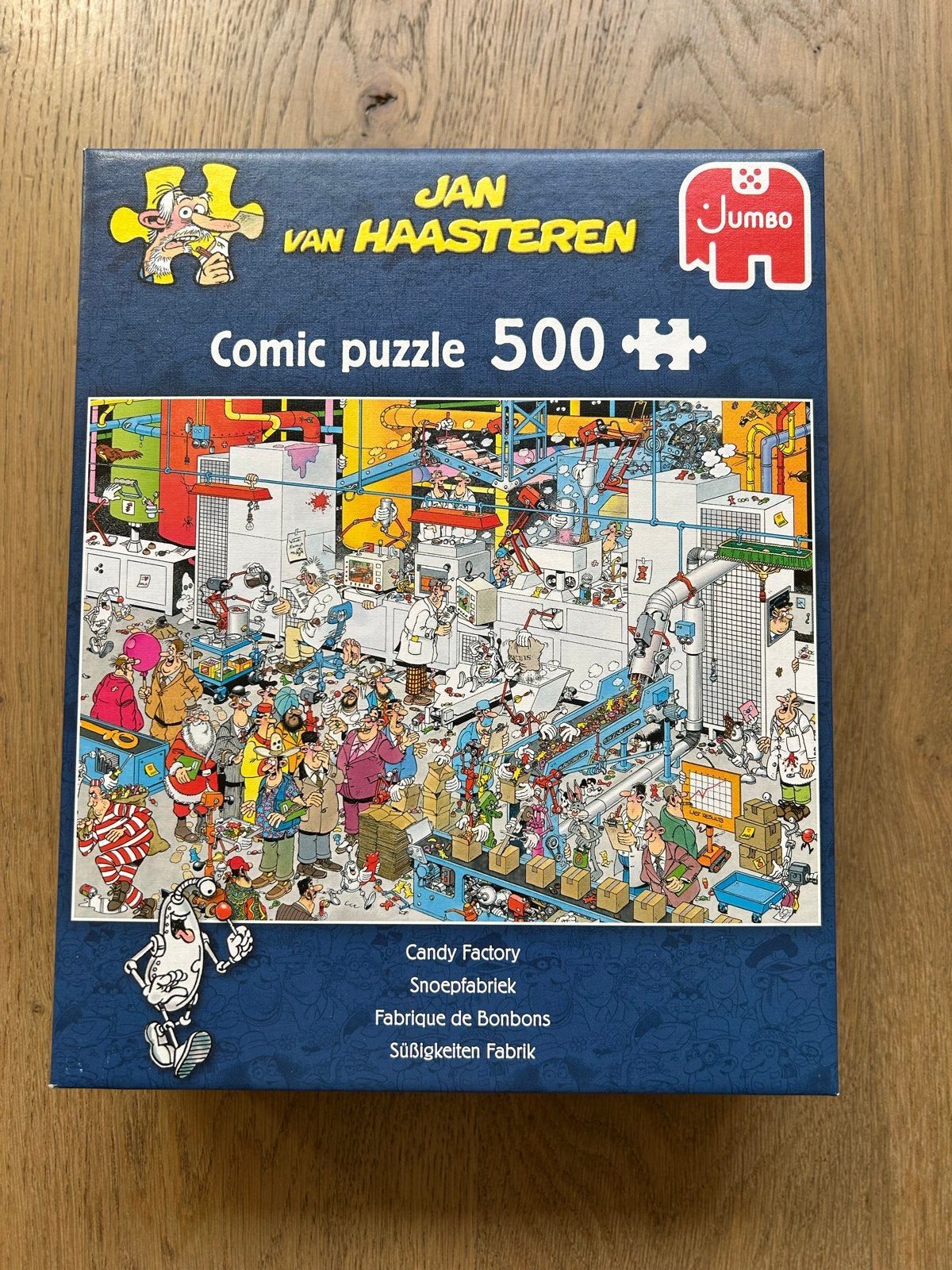 Jan van Haasteren Candy Factory 500 stukjes, Ophalen of Verzenden, Minder dan 500 stukjes, Zo goed als nieuw, Legpuzzel