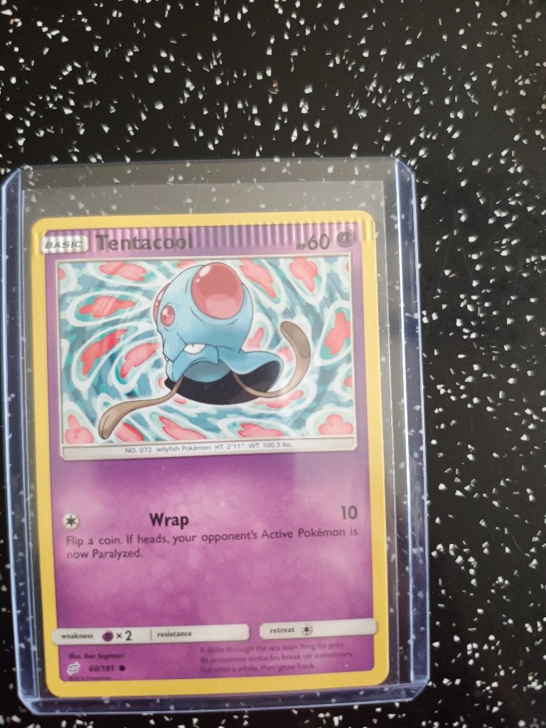 Pokemon tentacool misdruk, Ophalen of Verzenden, Gebruikt, Losse kaart