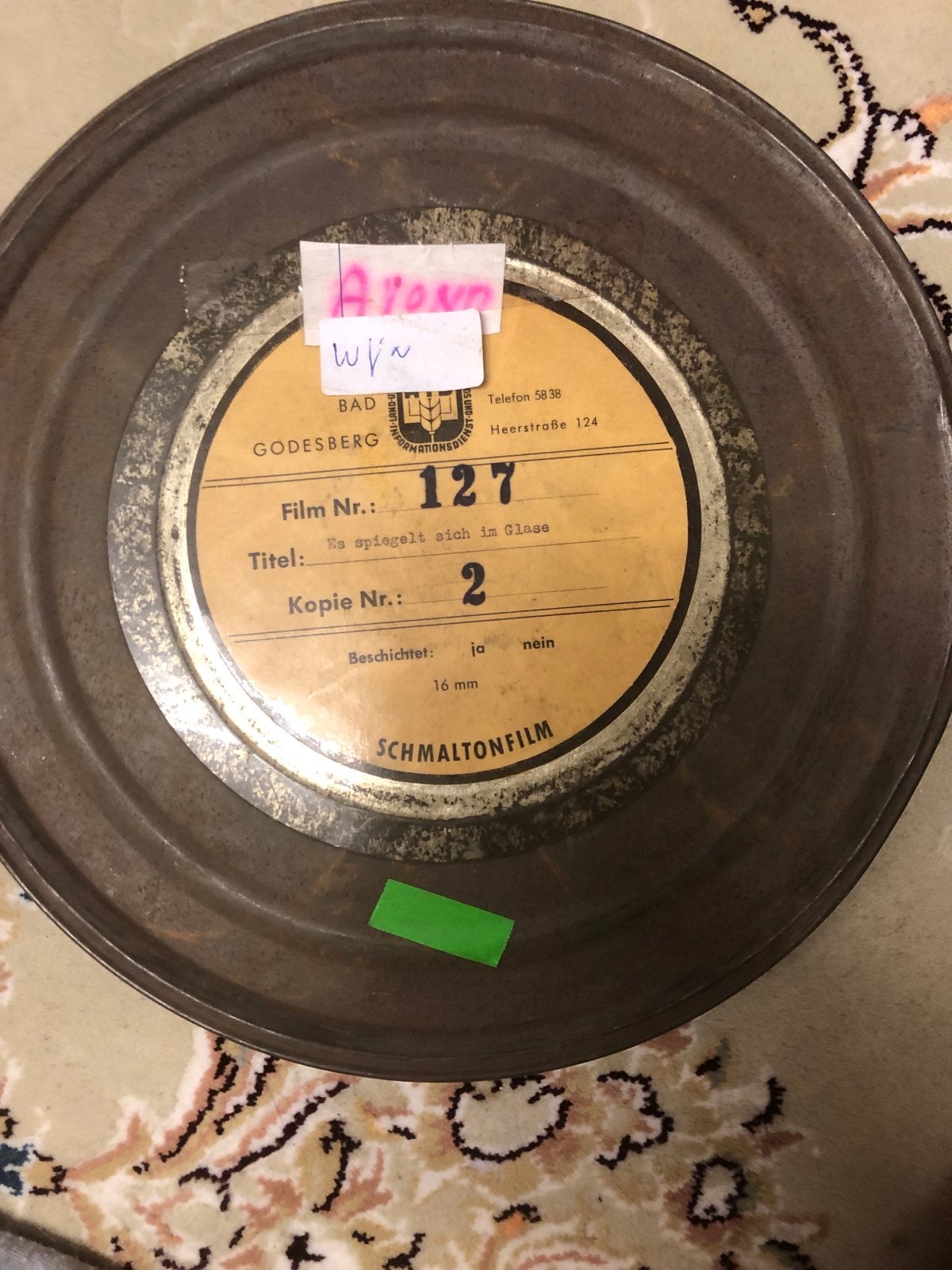 Vintage 16mm film: "Es spiegelt sich im Glas" (Kopie 2), Ophalen of Verzenden, 16mm film