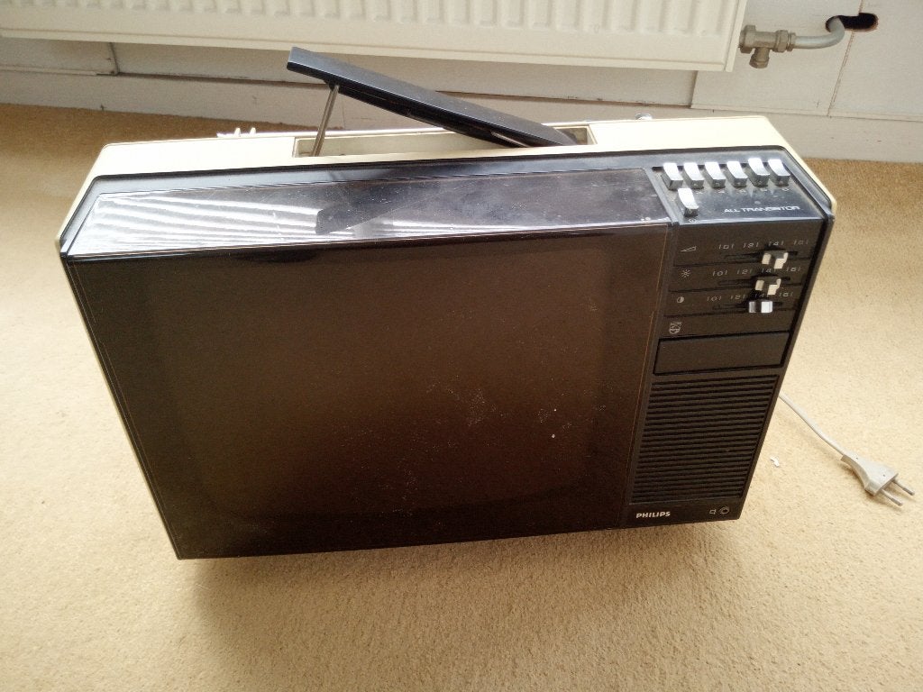 Vintage Philips Philetta Luxus zwart/wit tv, Audio, Tv en Foto, Vintage Televisies, Ophalen, Gebruikt, Philips