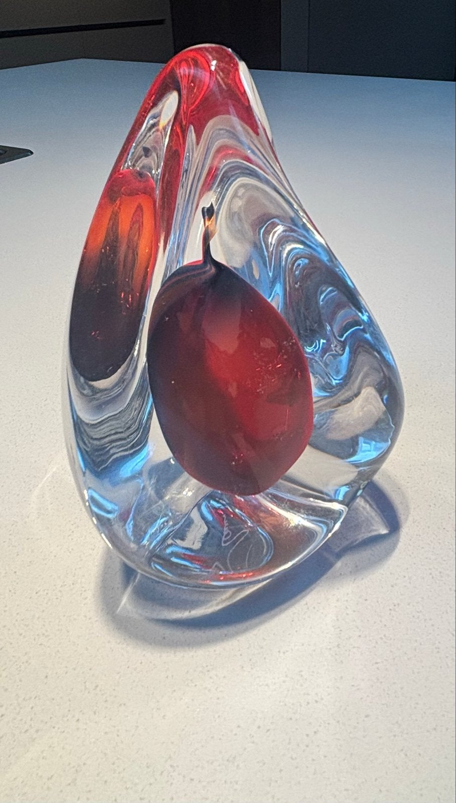 Gesigneerd glaskunst object - Glasremis, Ophalen, Glas, Minder dan 20 cm, Gemerkt