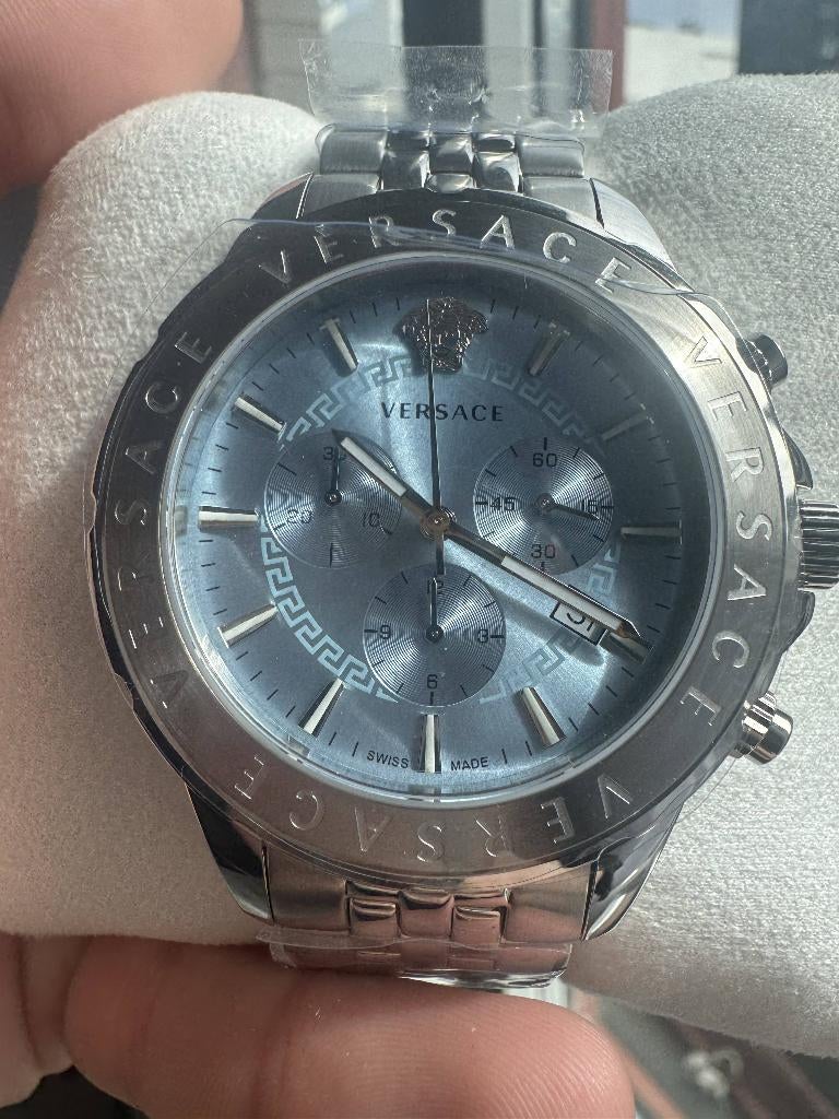 Versace horloge NIEUW Chrono Signature VEV602325, Overige merken, Staal, Polshorloge, Nieuw