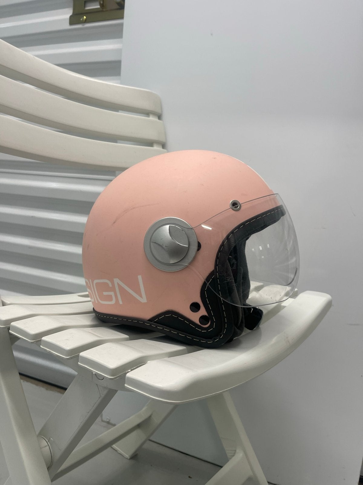 Roze kinder scooterhelm, Fietsen en Brommers, Brommerhelmen, Ophalen, Gebruikt