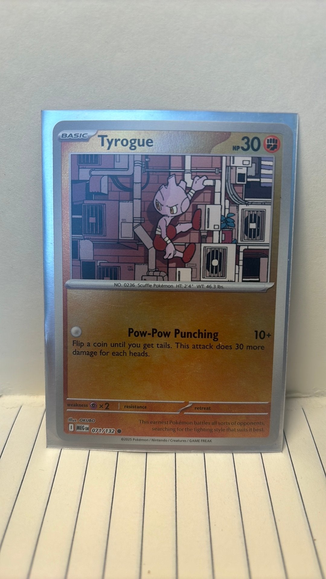 Tyrogue 071/132 mega evolution reverse holo pokemon kaart, Ophalen of Verzenden, Nieuw