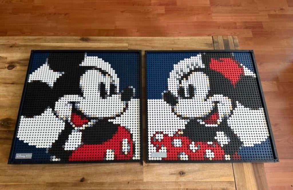 2 x Lego 31202 - Mickey / Minnie | LEGO ART, Lego, Ophalen of Verzenden, Zo goed als nieuw, Compleet