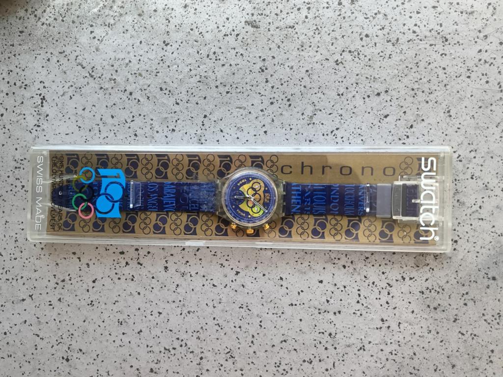 Swatch Chrono Olympische Spelen 1994 Polshorloge, Kunststof, Polshorloge, Swatch, Kunststof