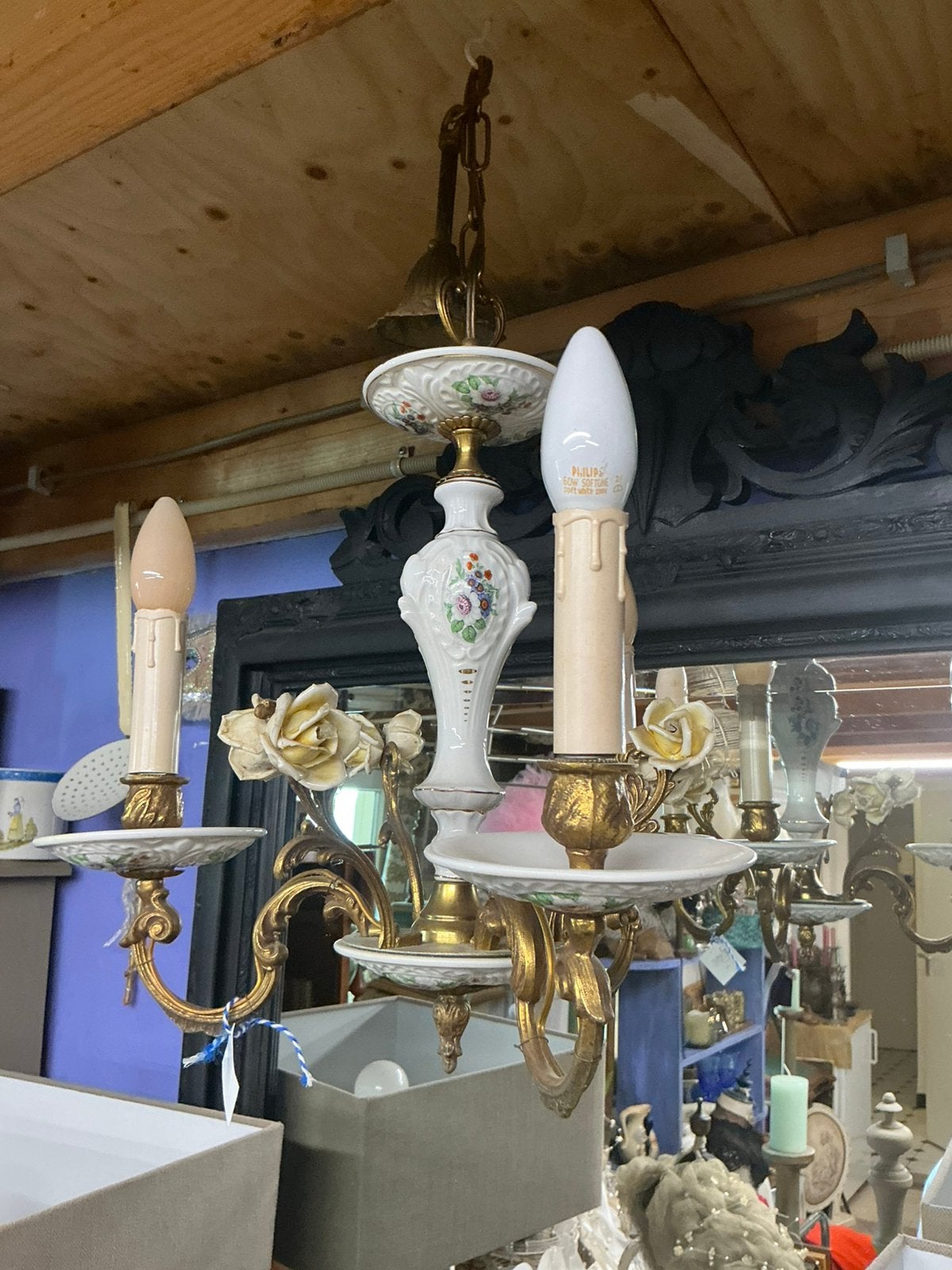Antiek boudoir  hang lampje, Ophalen