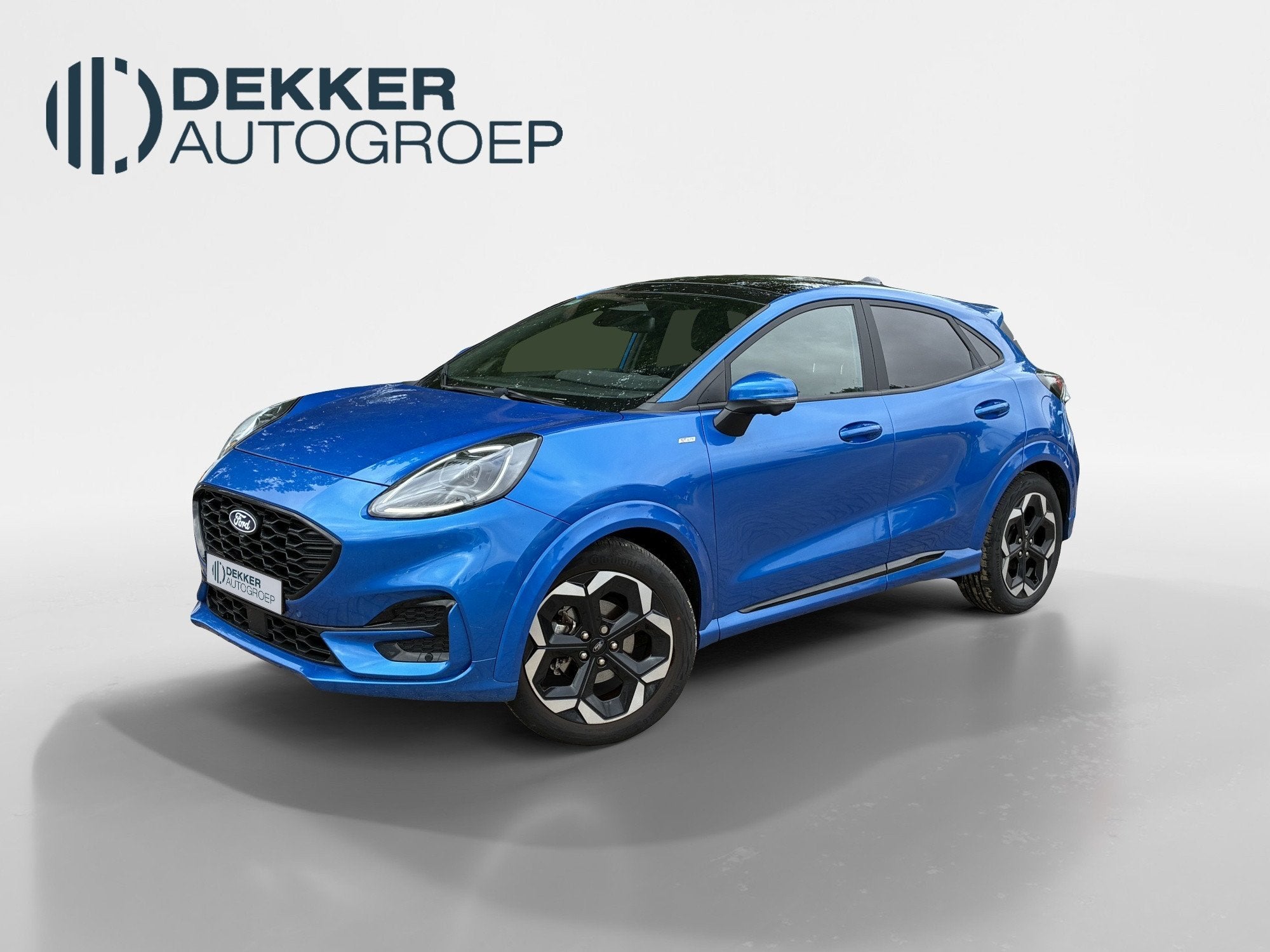 Ford Puma 1.0 EcoBoost Hybrid ST-Line X, 125 pk, Euro 6, Blauw, Leder en Stof