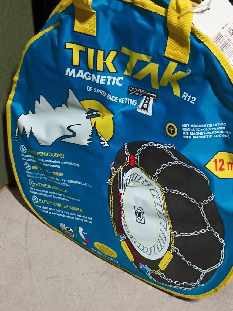 TIK TAK Magnetic sneeuwkettingen R12 - Nieuwstaat, Auto diversen, Sneeuwkettingen, Ophalen of Verzenden, Zo goed als nieuw