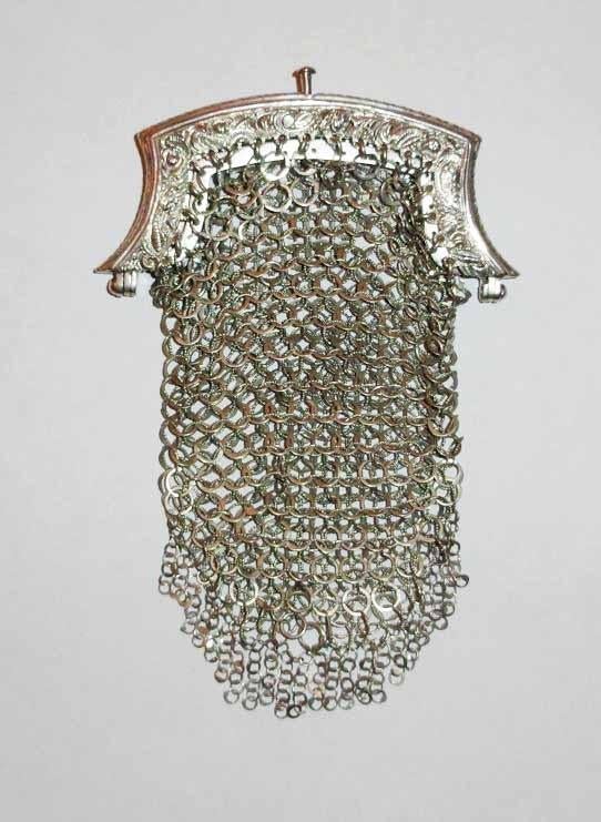 Beugeltas Zilver tasje Malienkolder Beurs biedermeier Buidel, Verzenden, Zilver