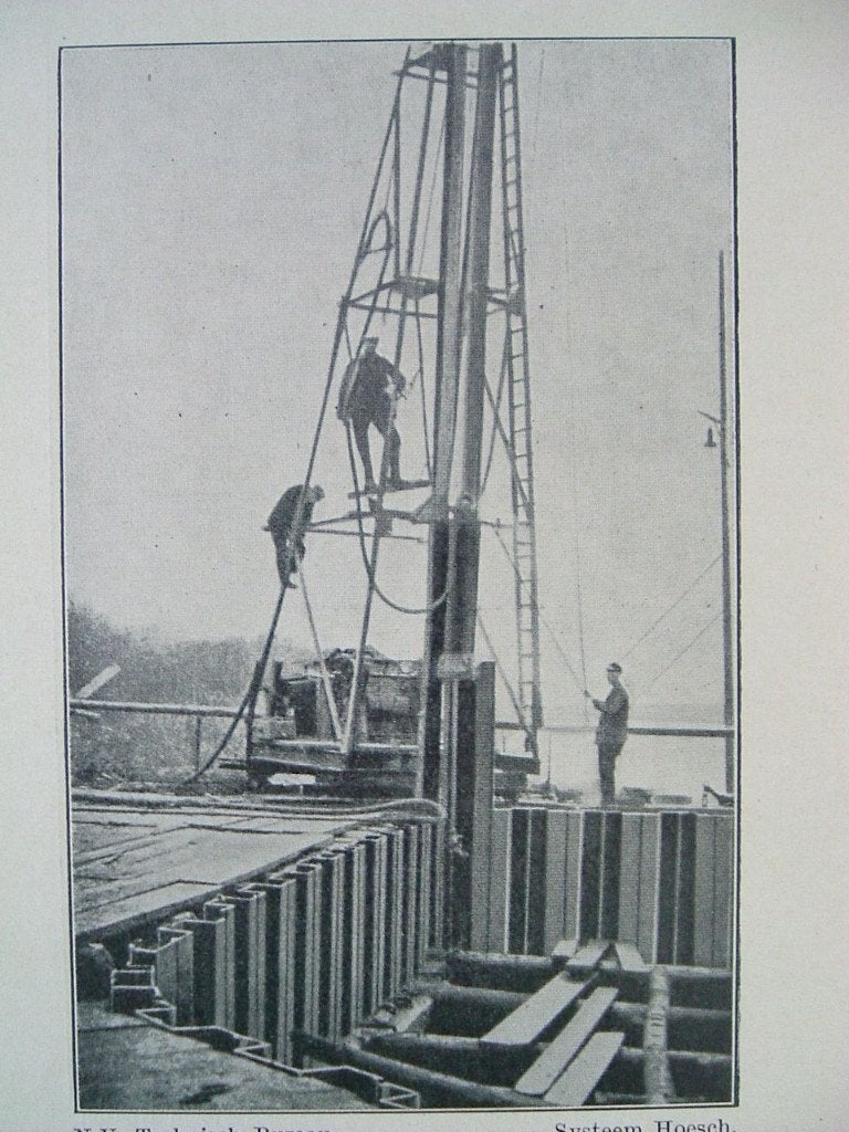 Funderingsmethoden en bijkomende werken - Sirag - 1934., Gelezen, M. Sirag, Ophalen of Verzenden, Bouwkunde